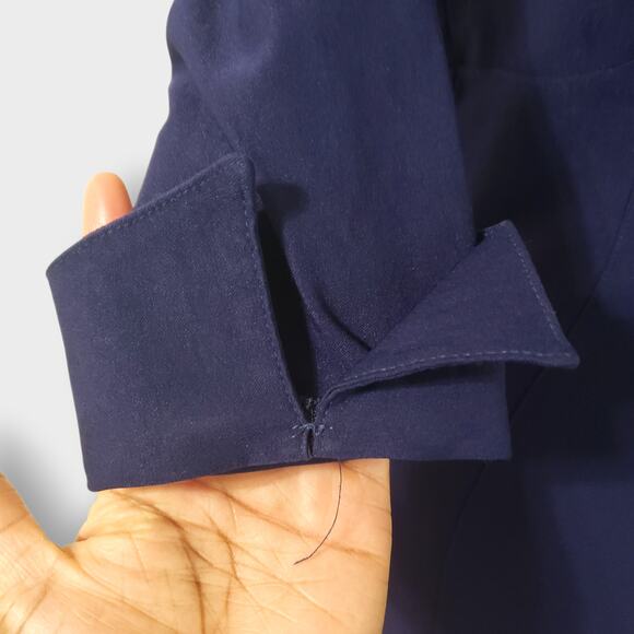 Pinup Couture Lorelei Dress *No Belt* Navy Blue Sz Sm Rockabilly Retro Classic - Picture 4 of 13